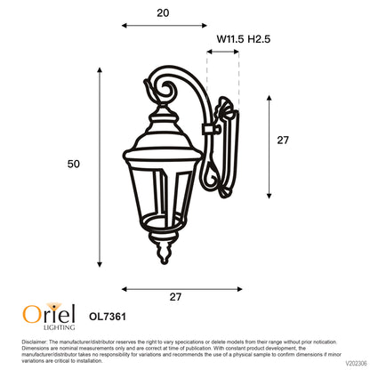 Outdoor Down Wall Light - Bristol Wall Light