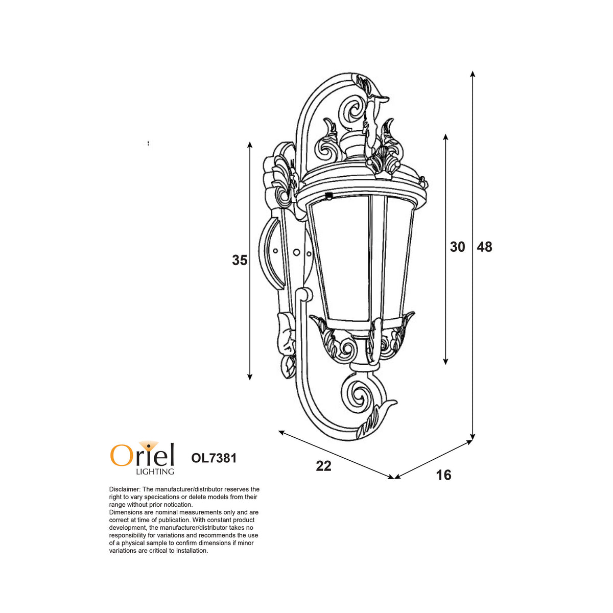 Traditional Outdoor Wall Light - Albion Wall