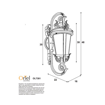 Traditional Outdoor Wall Light - Albion Wall