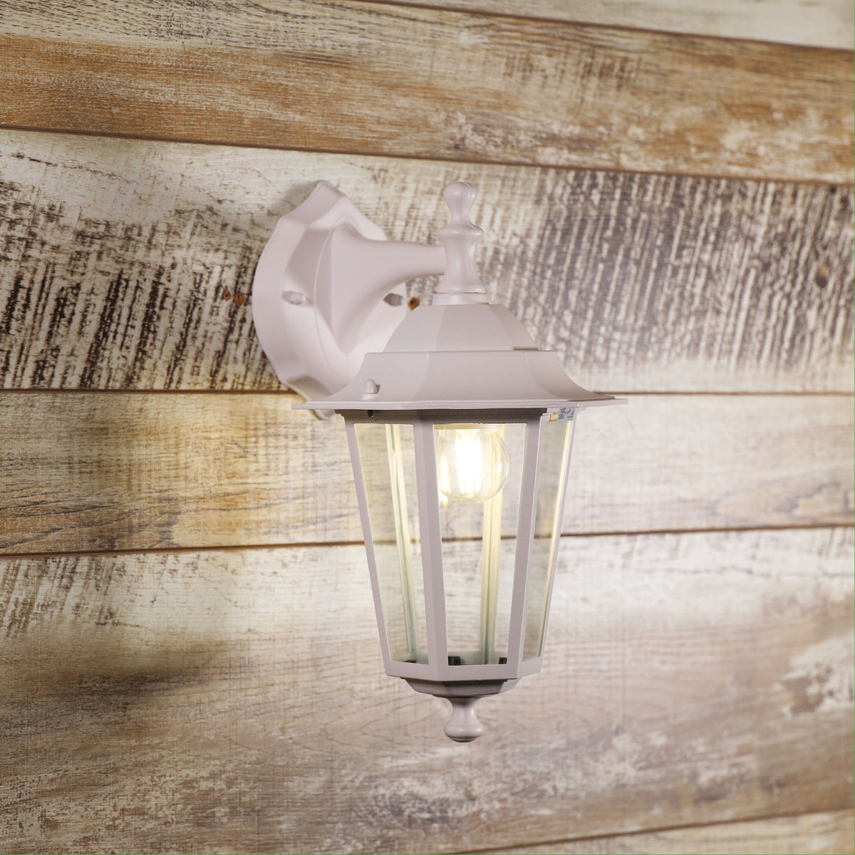 Traditional Outdoor Wall Light - Ascot Down White
