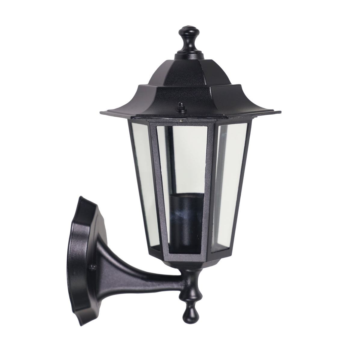 Traditional Outdoor Wall Light - Ascot Up Black