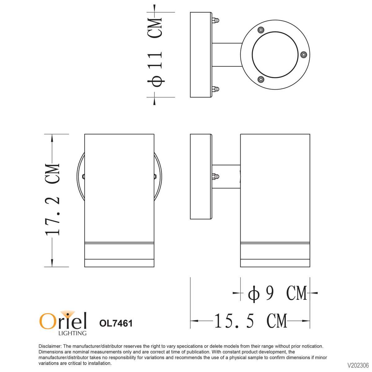 240V Outdoor Wall Light - Tove Wall Light