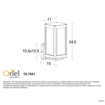 Black Outdoor Wall Light - Portico Black
