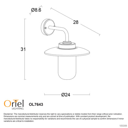 Outdoor Wall Light - Anzio Black