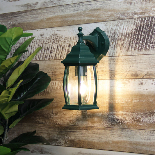 Traditional Outdoor Wall Light - Highgate Down Green