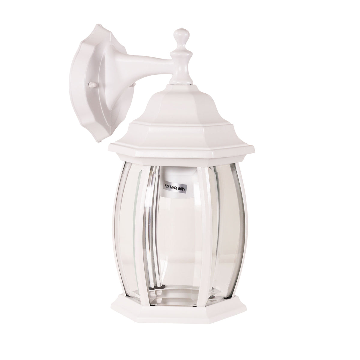 Traditional Outdoor Wall Light - Highgate Down White