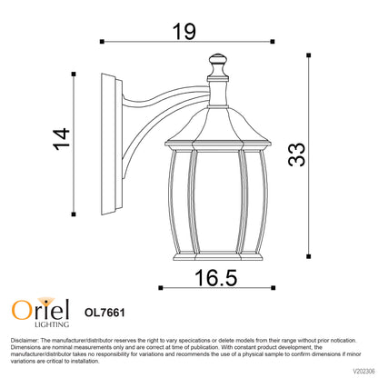 Traditional Outdoor Wall Light - Highgate Down White