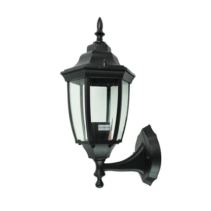 Traditional Outdoor Wall Light - Highgate Up Black