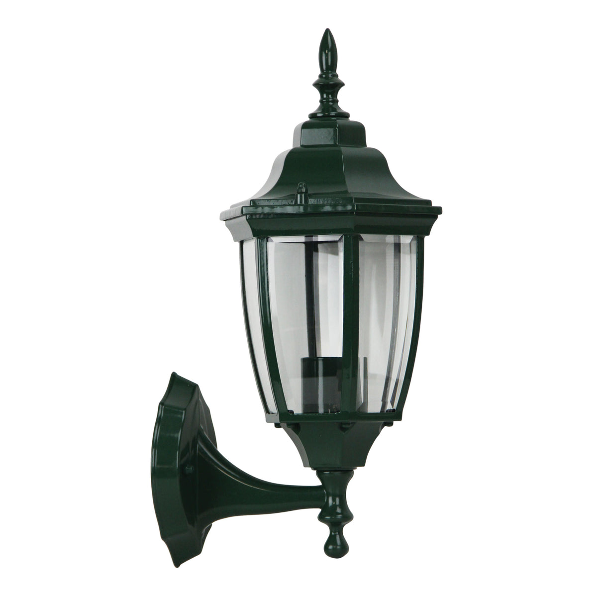 Traditional Outdoor Wall Light - Highgate Up Green