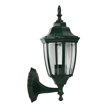 Traditional Outdoor Wall Light - Highgate Up Green