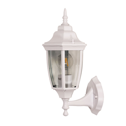 Traditional Outdoor Wall Light - Highgate Up White