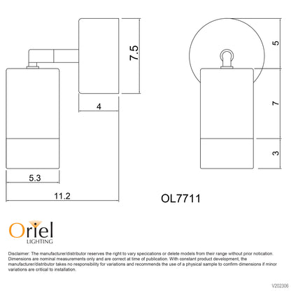 240V Outdoor Spotlight Copper - Comma Adjustable Copper