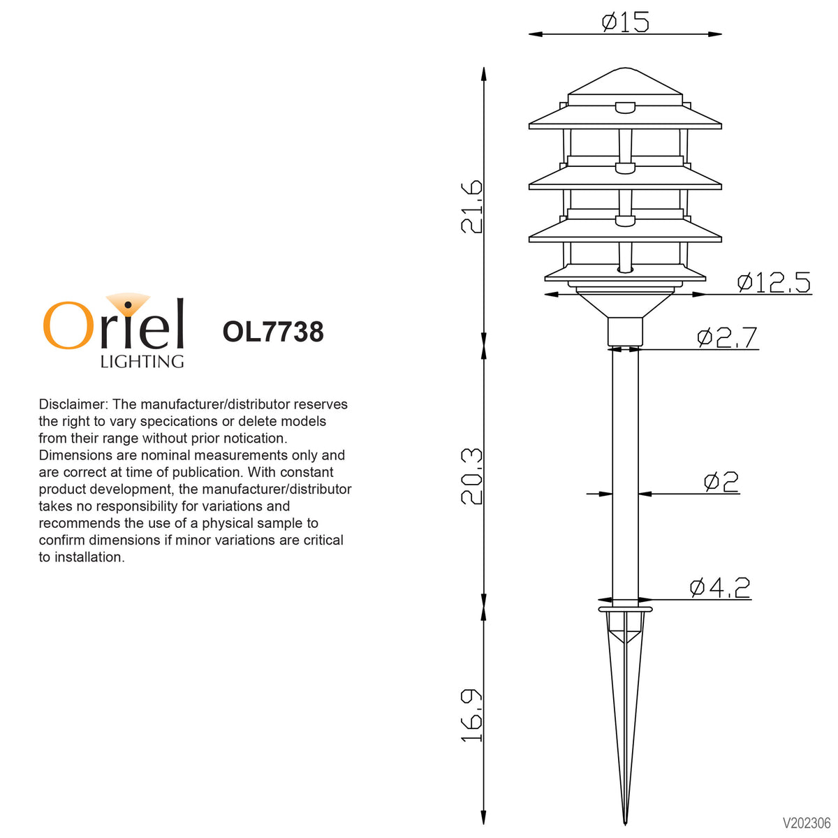 12V DIY Garden Pathway Spike 57cm - Pavillion