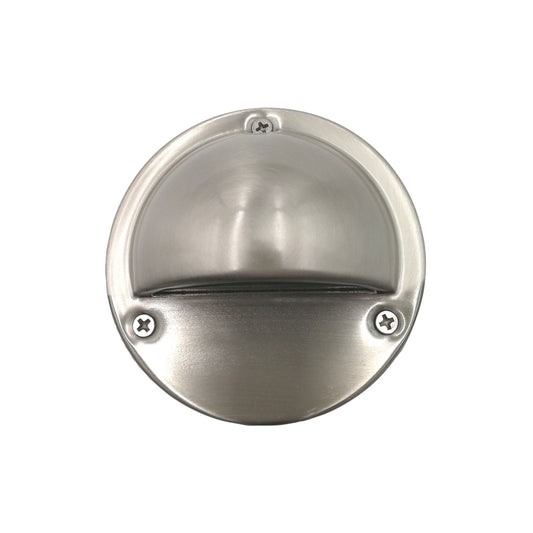 12V IP44 Surface Mount Wall Light - Luna Eyelid Stainless Steel
