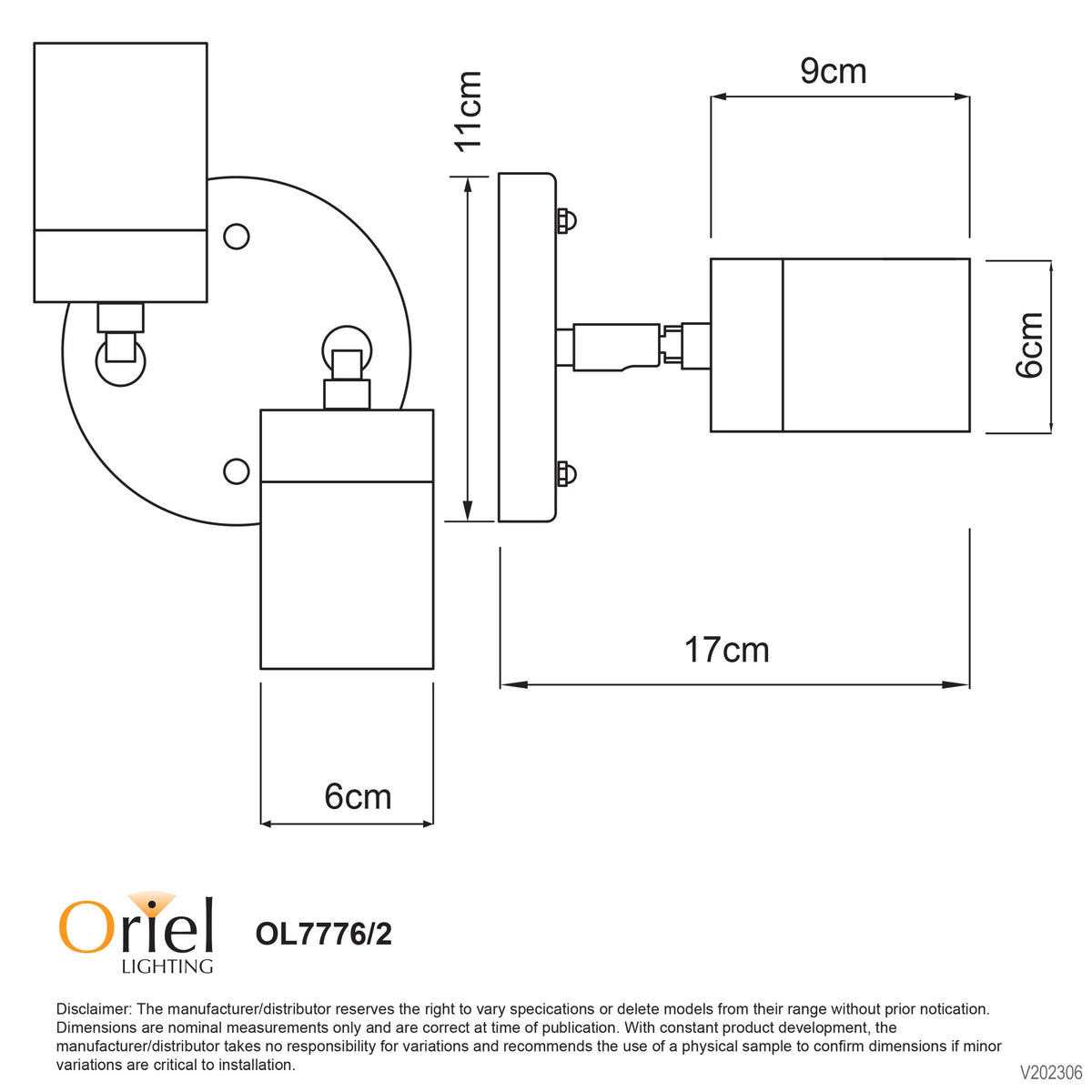 LED Ready Twin Spotlight - Zeta Outdoor