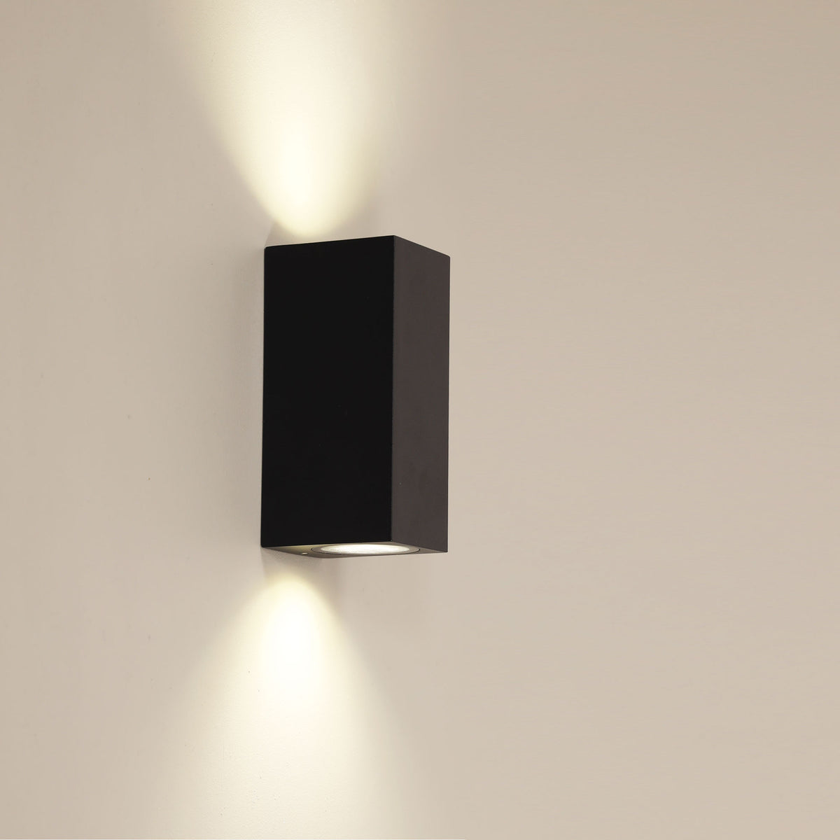 Up/down Outdoor Wall Light - Atlas Twin Black