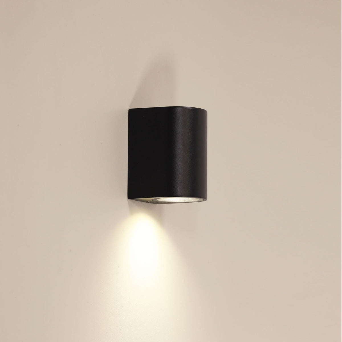 Black Outdoor Wall Light - Hera Down Black