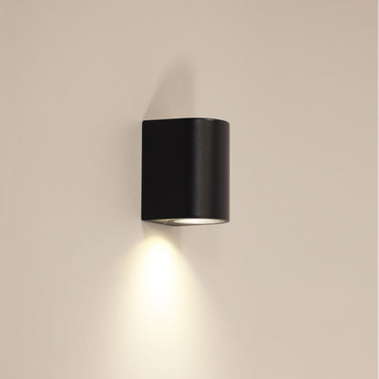 Black Outdoor Wall Light - Hera Down Black