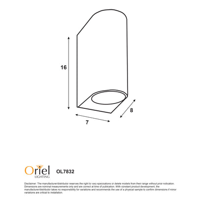 Black Outdoor Wall Light - Hera Twin Black