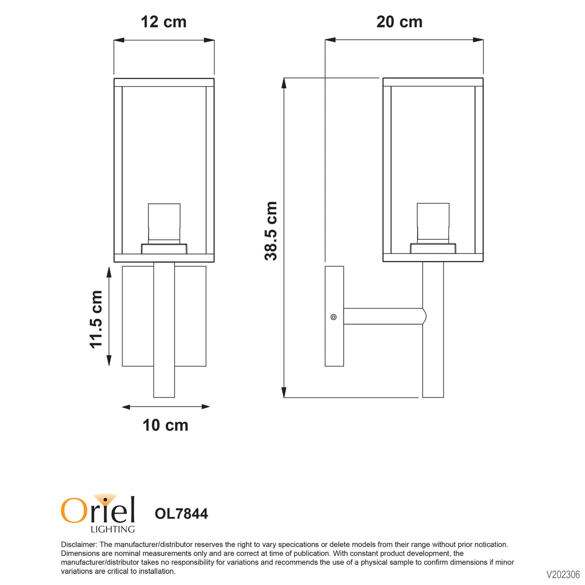 Hamptons Style Outdoor Wall Light - Pandora Wall Bracket