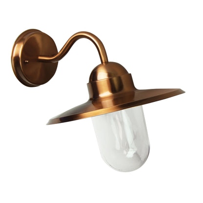 Retro Angled Outdoor Wall Light - Alley Copper