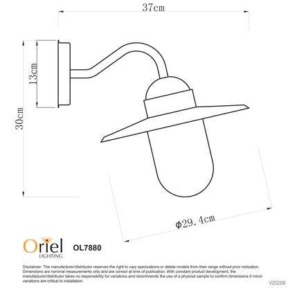 Retro Angled Outdoor Wall Light - Alley Copper