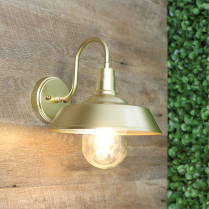 Barn Style Wall Light - Hudson Gold