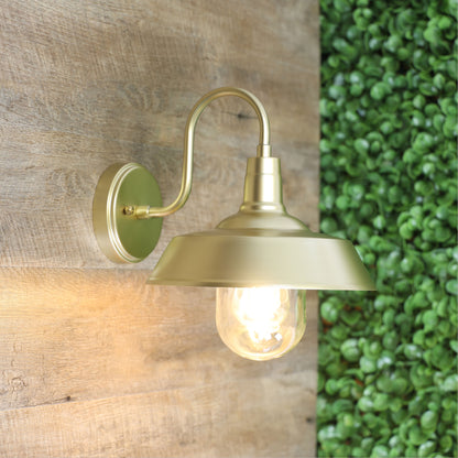 Barn Style Wall Light - Hudson Gold