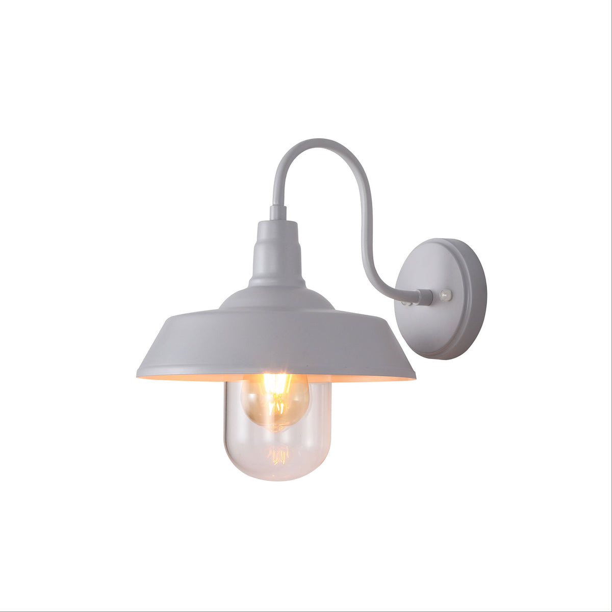 Barn Style Wall Light - Hudson White