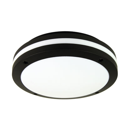 E27 IP54 Outdoor Bulkhead in Black - Tonato Plain Black