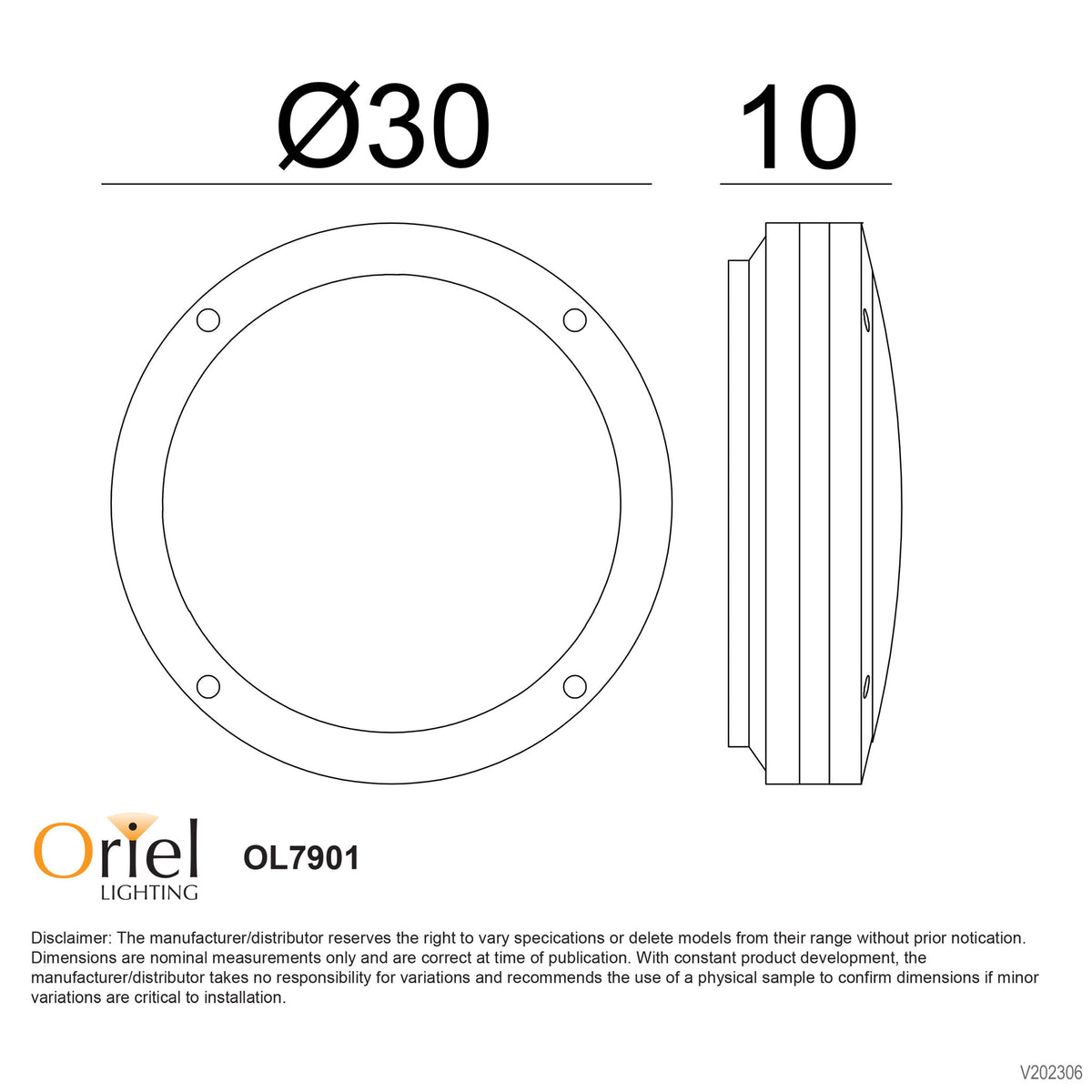 E27 IP54 Outdoor Bulkhead in Black - Tonato Plain Black