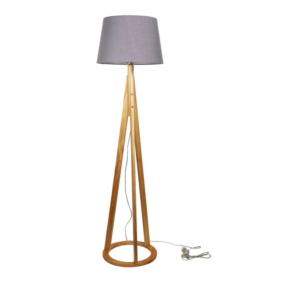 Complete Base, Shade, Bulb - Stabb with Grey Tapered
