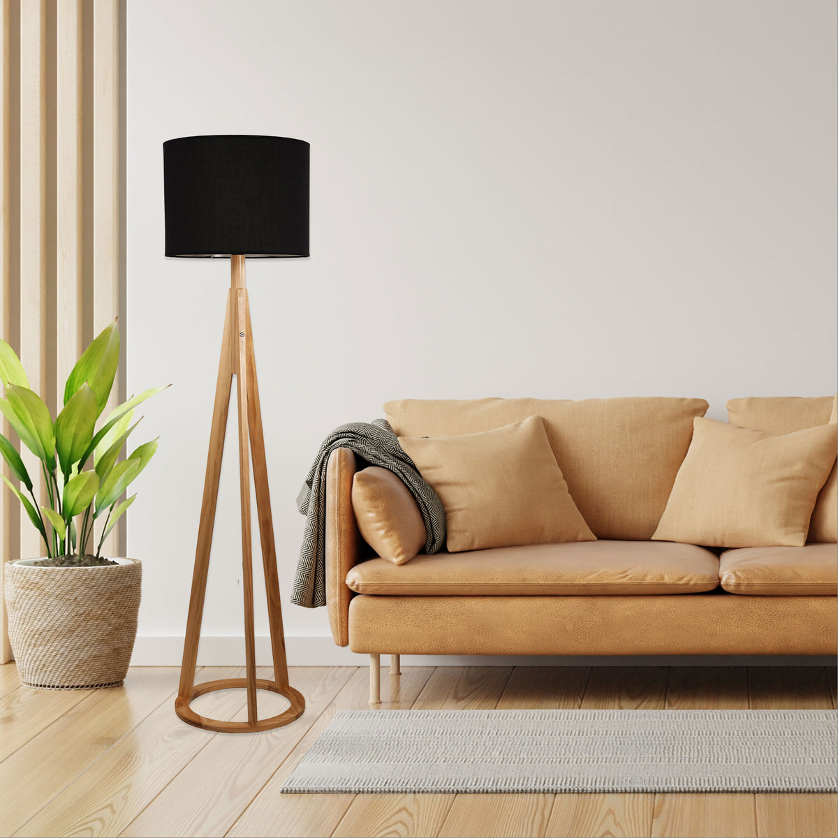 Complete Base, Shade, Bulb - Stabb with Black Drum