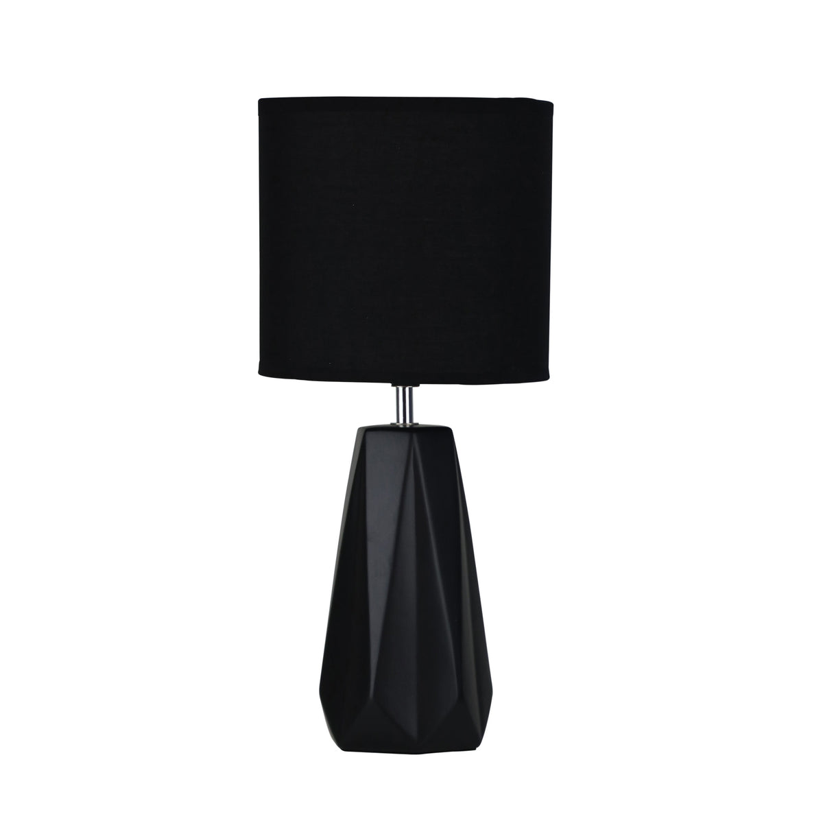 Black Ceramic Table Lamp - Shelly Black
