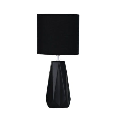 Black Ceramic Table Lamp - Shelly Black
