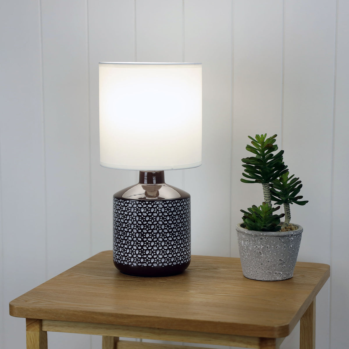 Coffee Ceramic Table Lamp - Celia Coffee