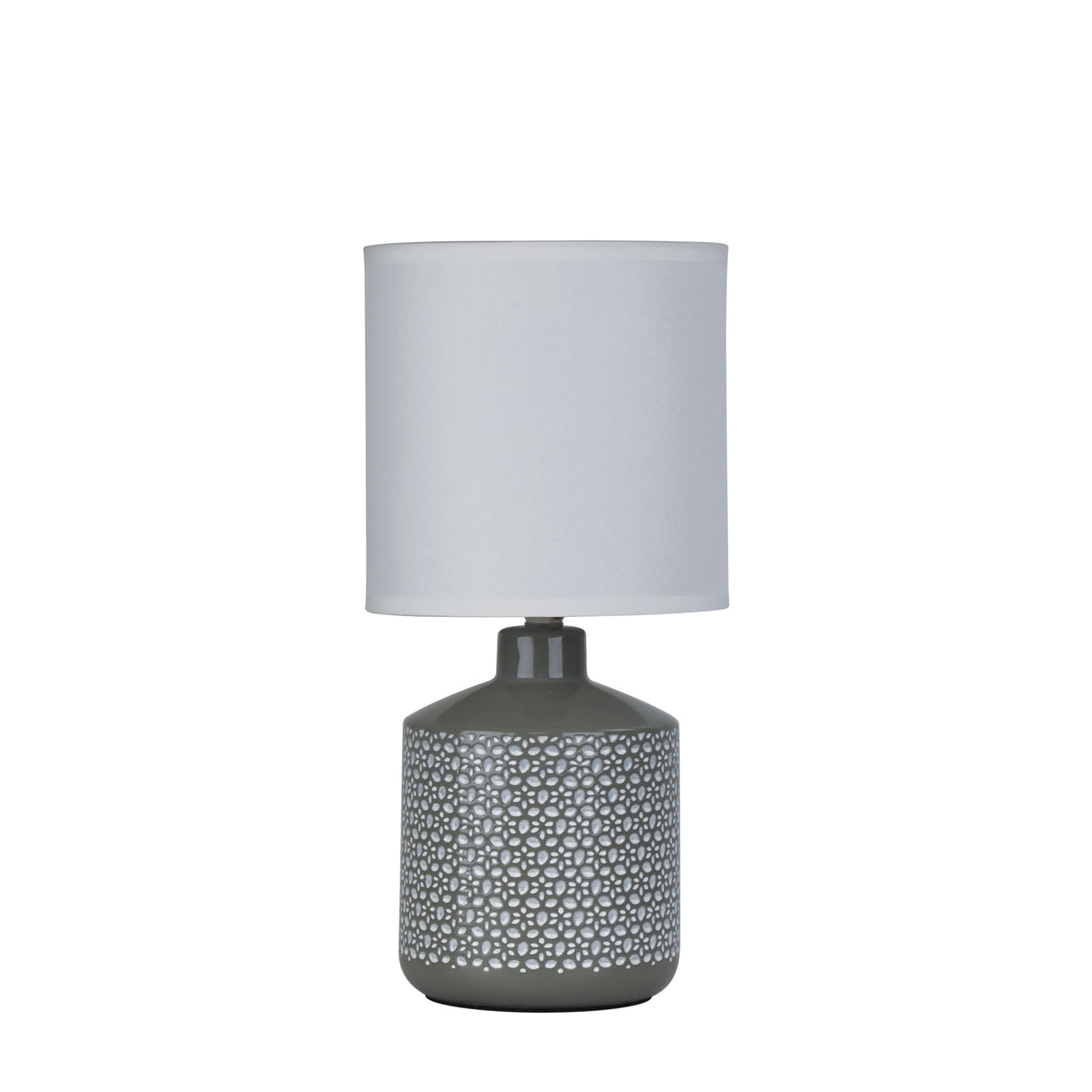 Grey Ceramic Table Lamp - Celia Grey
