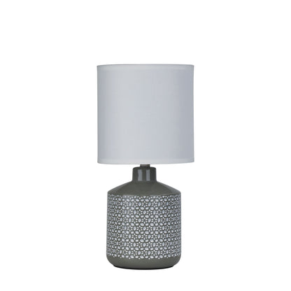 Grey Ceramic Table Lamp - Celia Grey