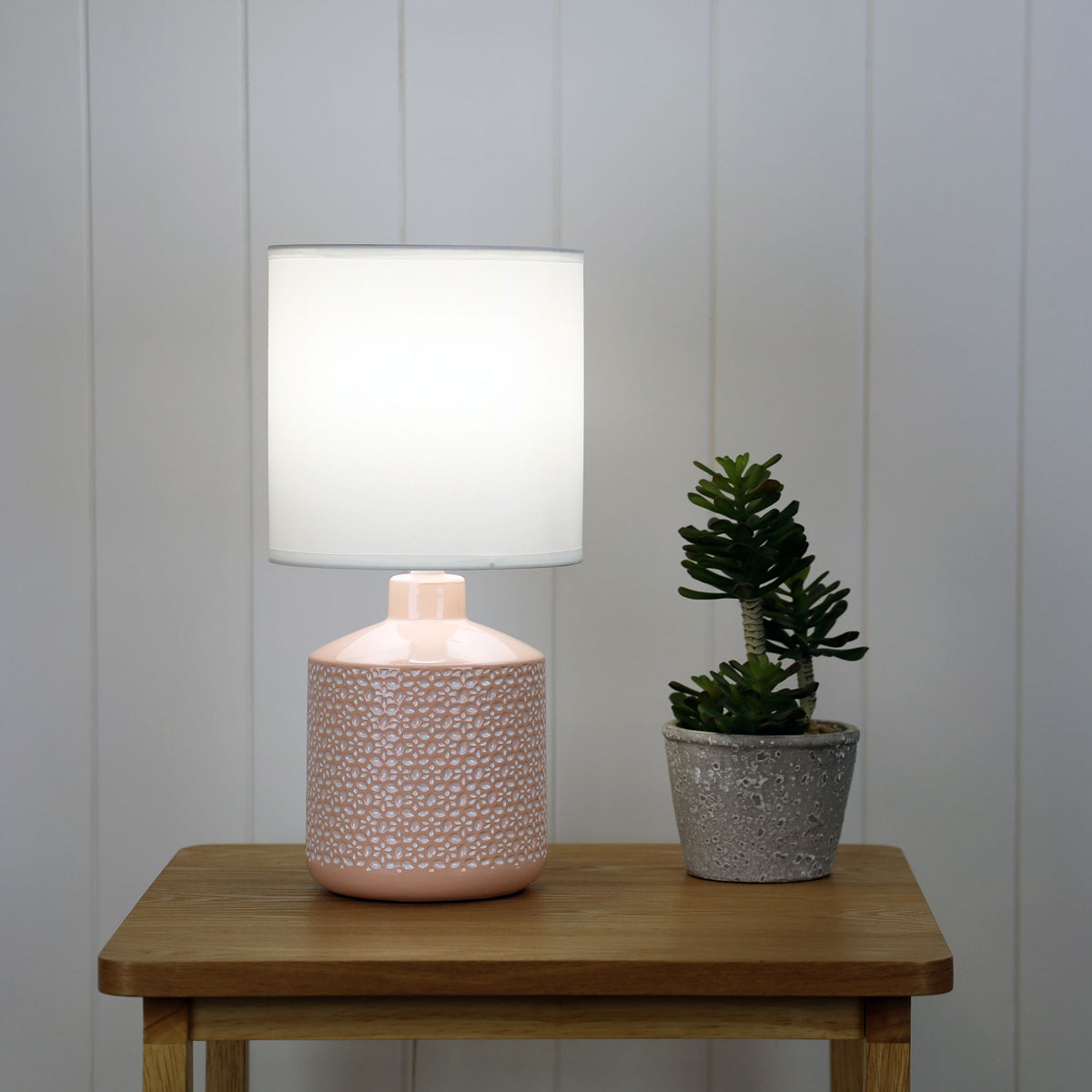 Pink Ceramic Table Lamp - Celia Pink