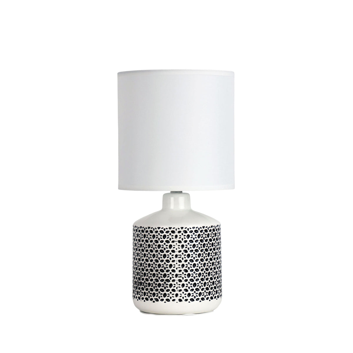 White Ceramic Table Lamp - Celia White