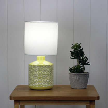Yellow Ceramic Table Lamp - Celia Yellow