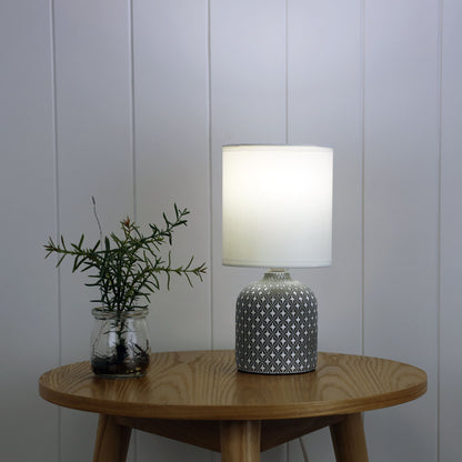 Grey Ceramic Table Lamp - Vera Grey