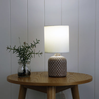 Taupe Ceramic Table Lamp - Vera Taupe