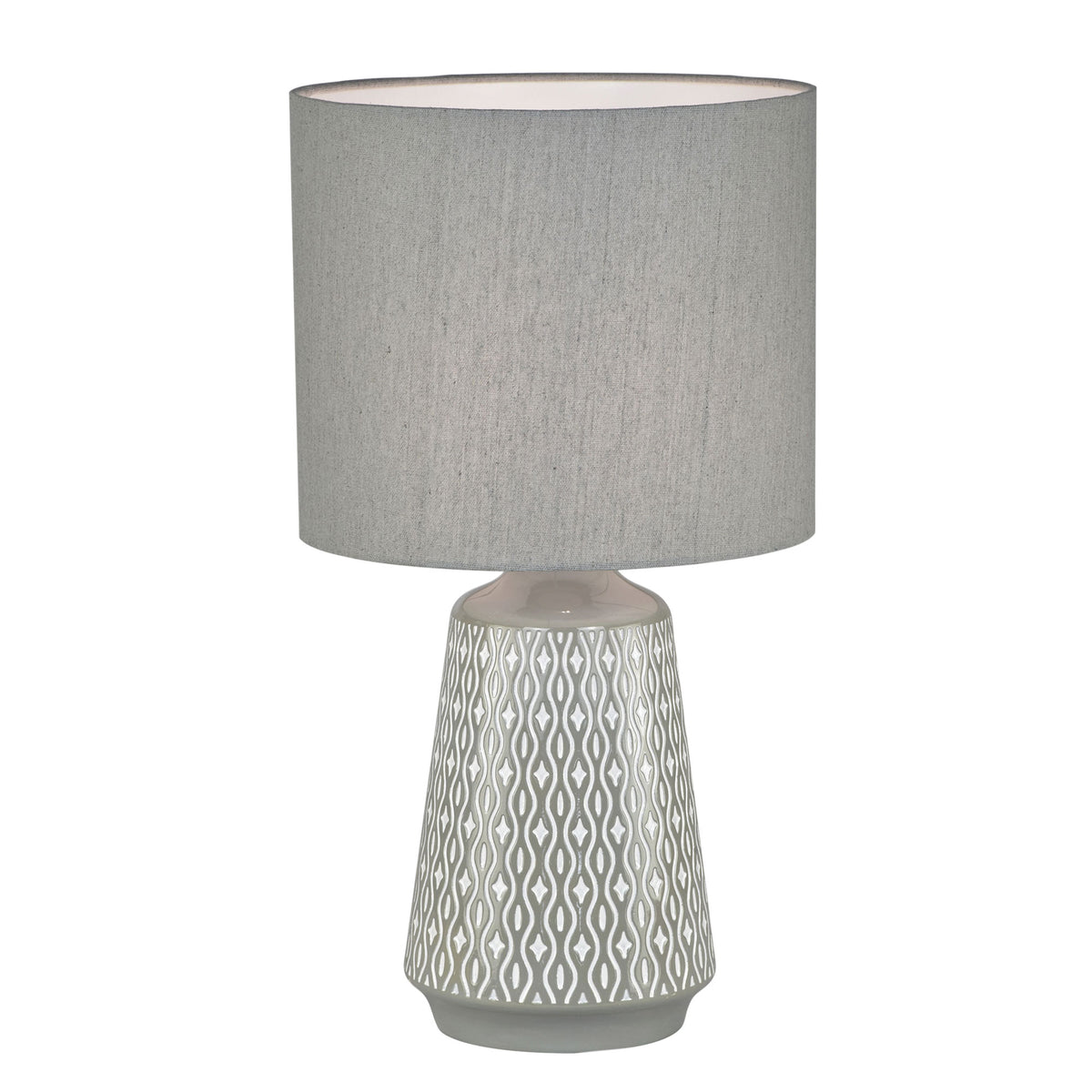 Ceramic Table Lamp with Shade Grey - Moana Grey
