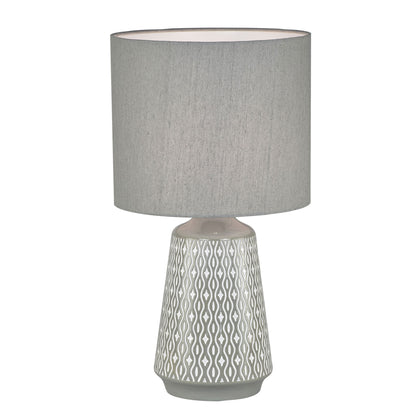 Ceramic Table Lamp with Shade Grey - Moana Grey