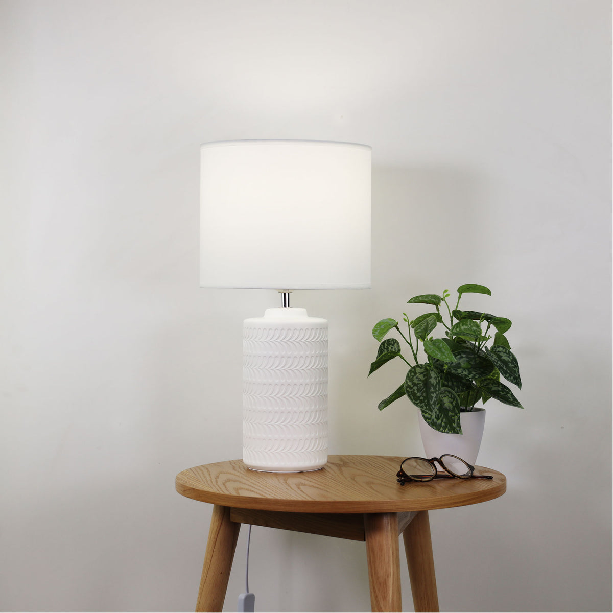 White Ceramic Table Lamp - Jenny White