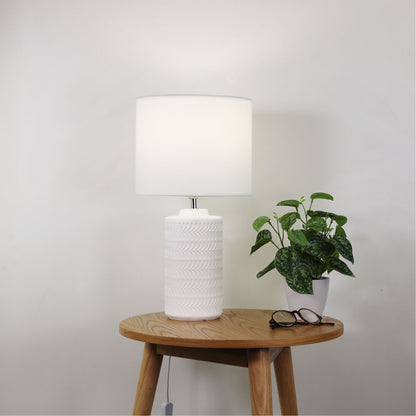 White Ceramic Table Lamp - Jenny White
