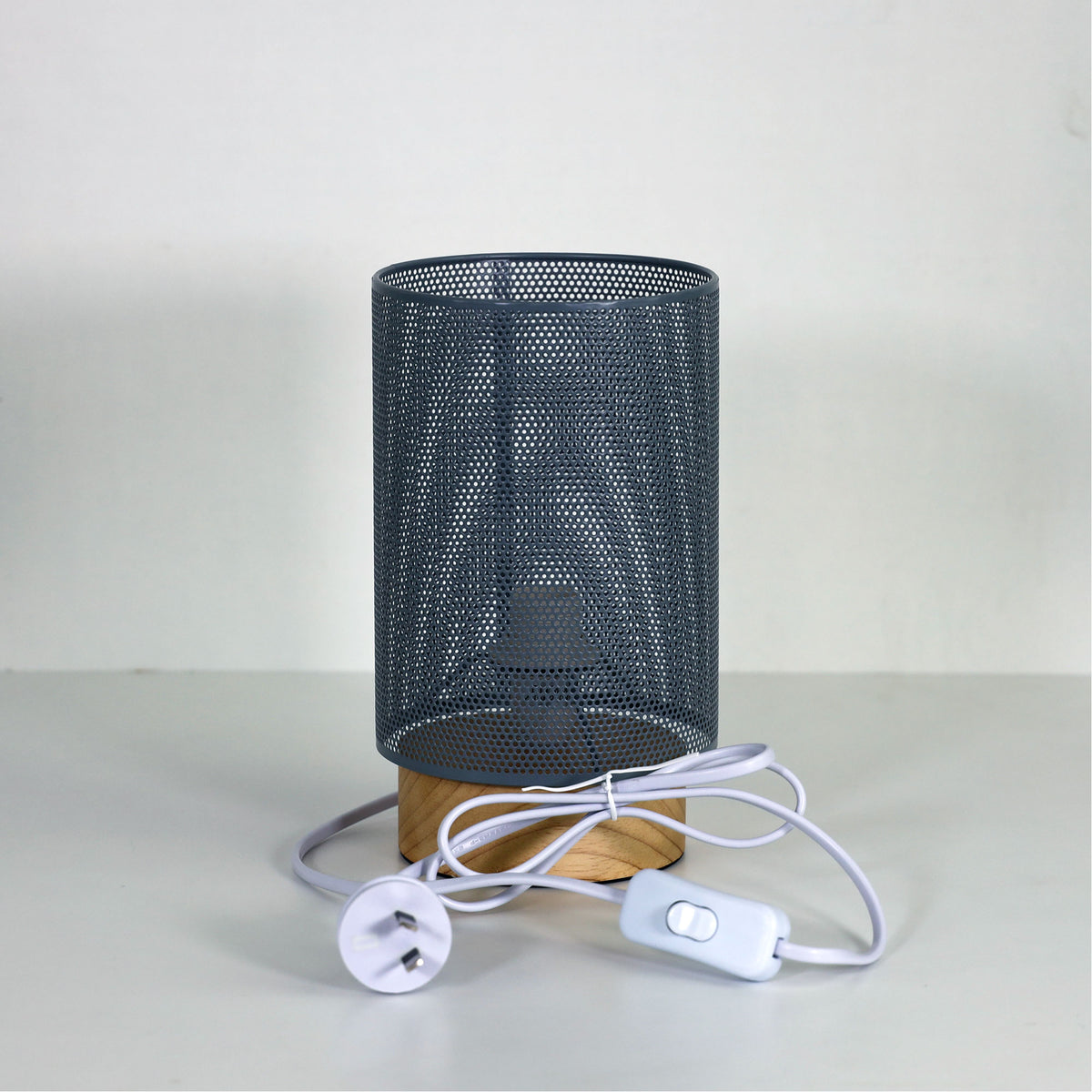 Mesh Bedside Lamp in Grey - Lenny Grey