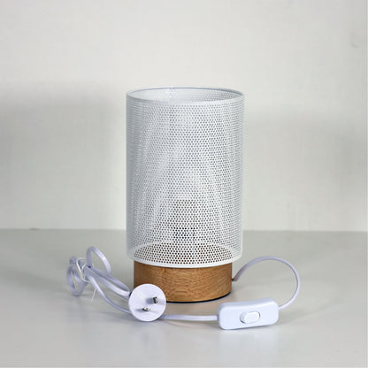 Mesh Bedside Lamp in White - Lenny White