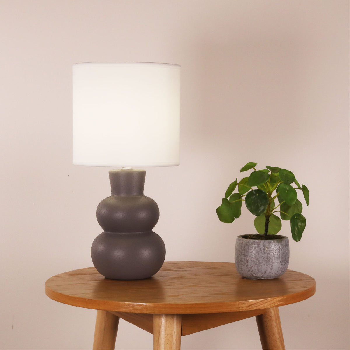 Grey Ceramic Table Lamp - Holla Grey